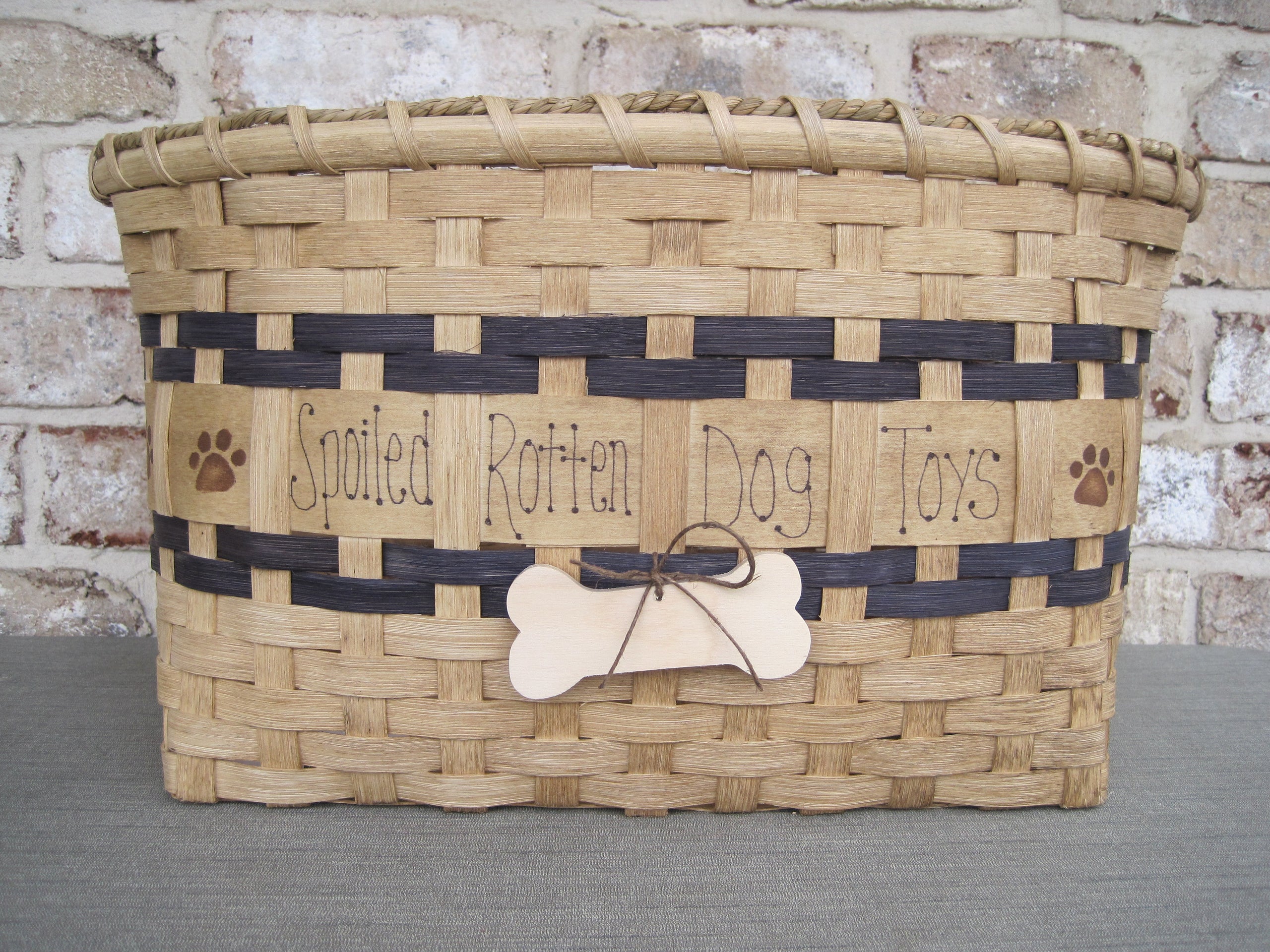 Hand Woven Large Dog Toy Basket Wood Weaving hand-woven-large-dog-toy-basket-wood-weaving